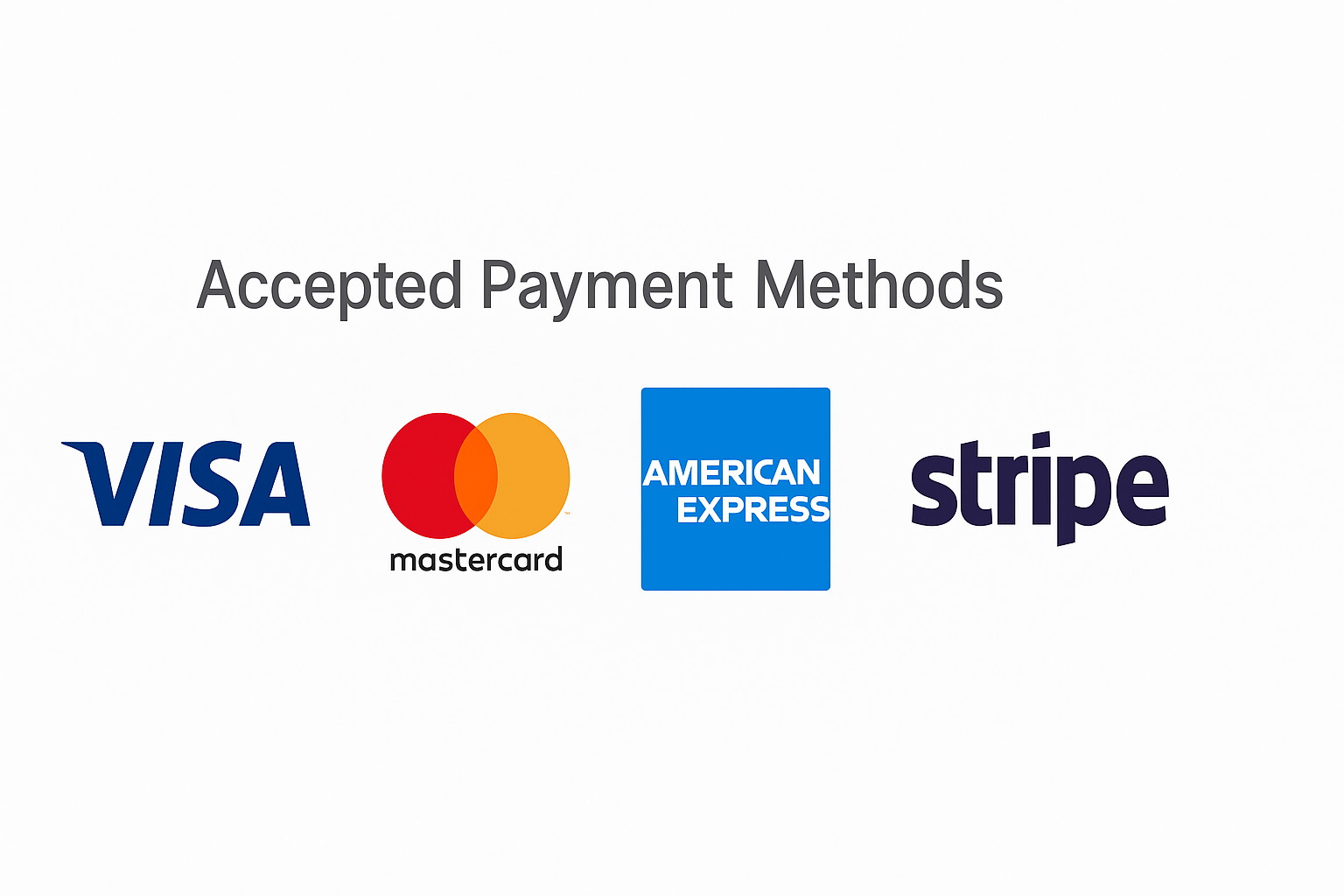 Accepted payment methods